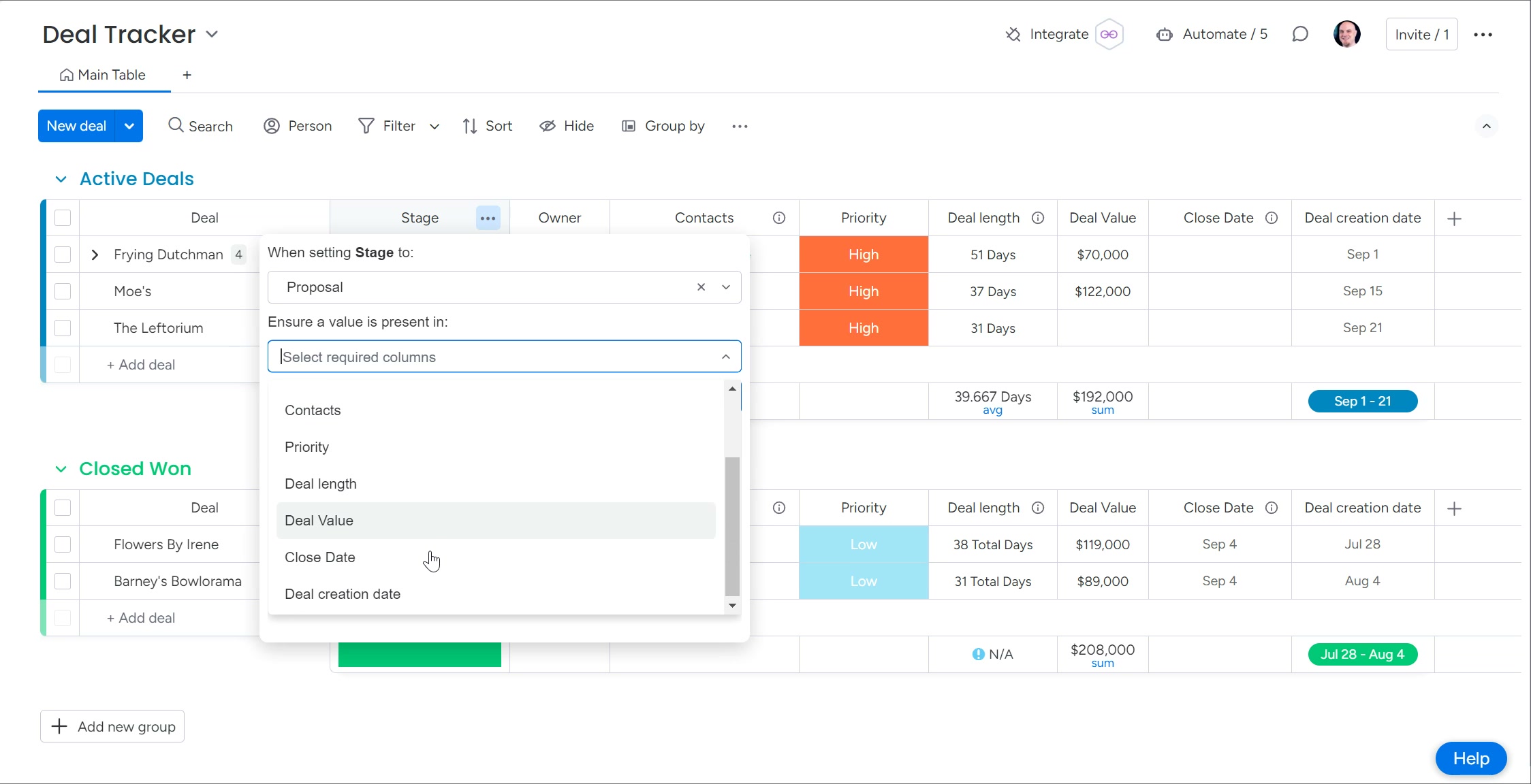 Configuring Status Guard rules